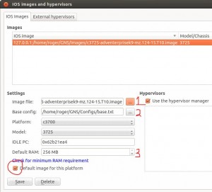 gns3 ios images and hypervisors screen