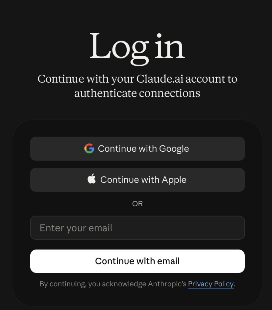 login to Claude